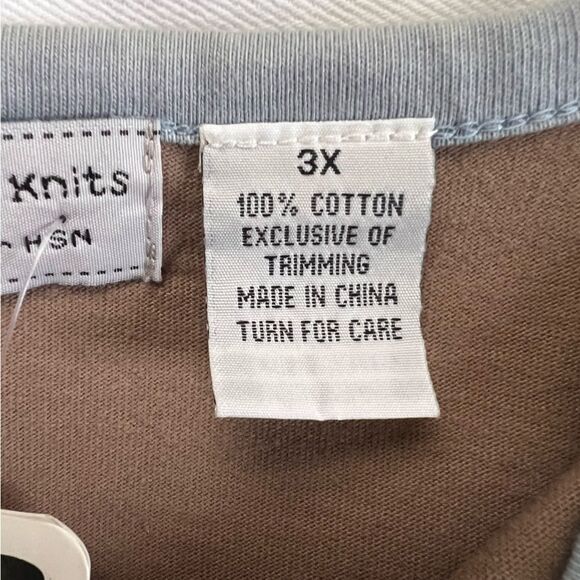 NWT Storybook Knits Embroidered Beaded Cotton V Neck Pullover Tunic 3X Boho - Picture 6 of 13